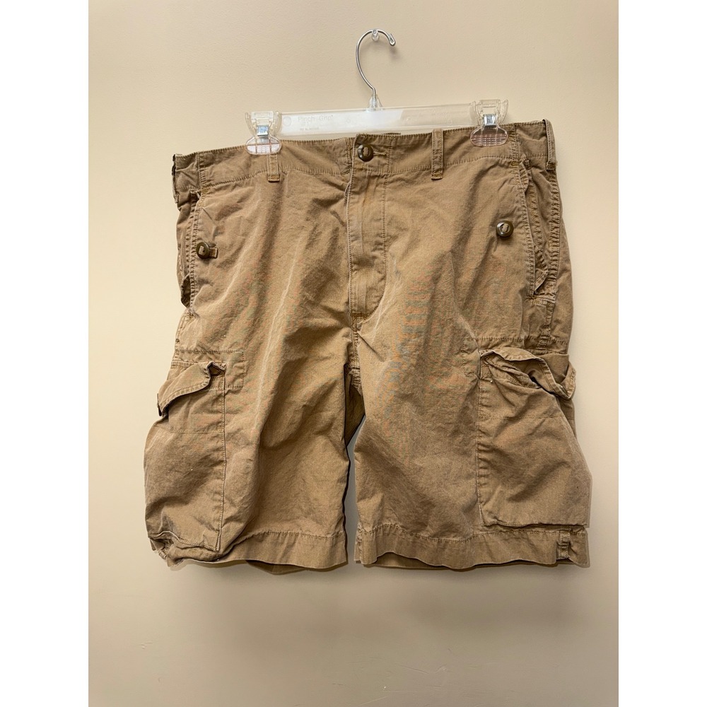 Polo Ralph Lauren Mens Surplus Fit Cargo Shorts Khaki Tan Cotton Size 36 RL-067